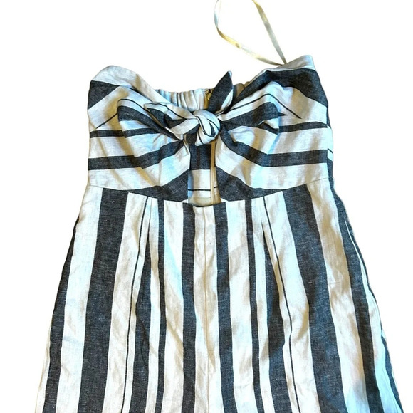 Revolve Majorelle Miles Jumpsuit in Blue Stripe NWOT Strapless Linen Size Medium - Picture 5 of 13